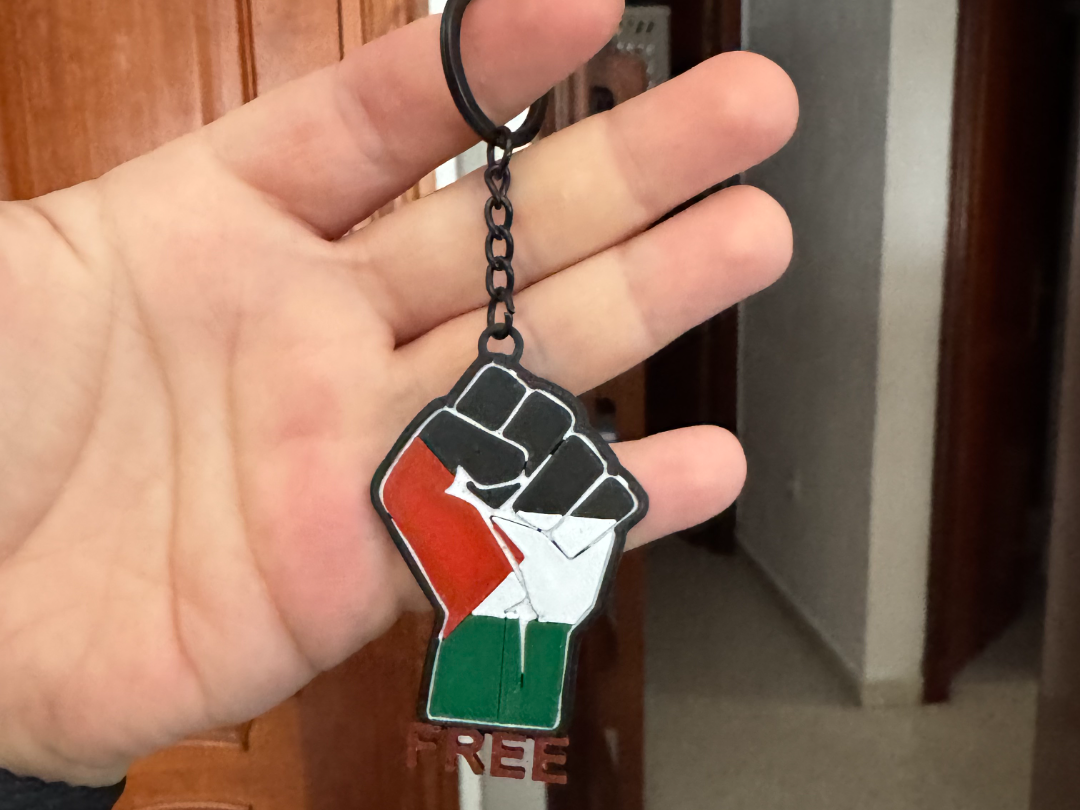 fist of freedom keychain