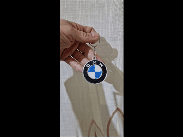 BMW keychain on both sides