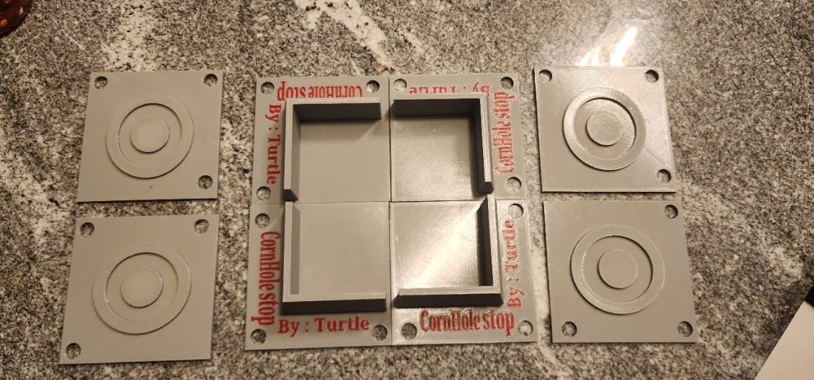 CornHole Stoppers with interlocking spacers / shims