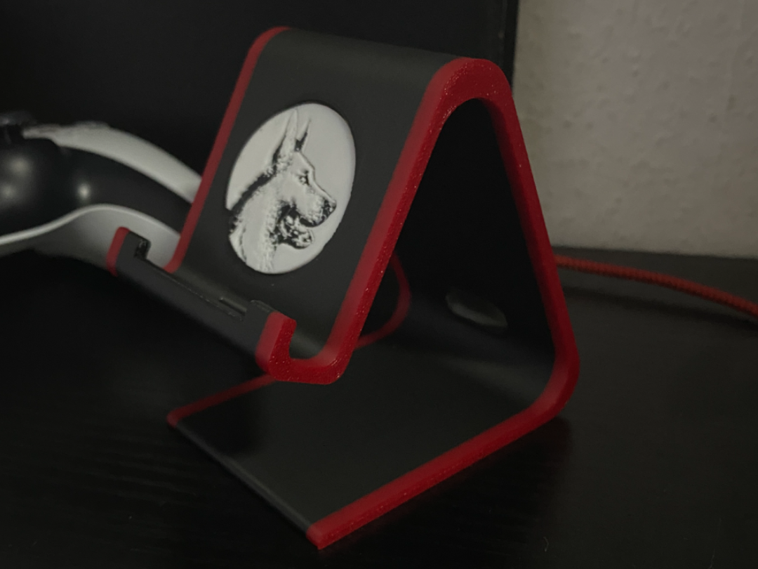 Handyhalter mit Hueforge-Mittelkreis