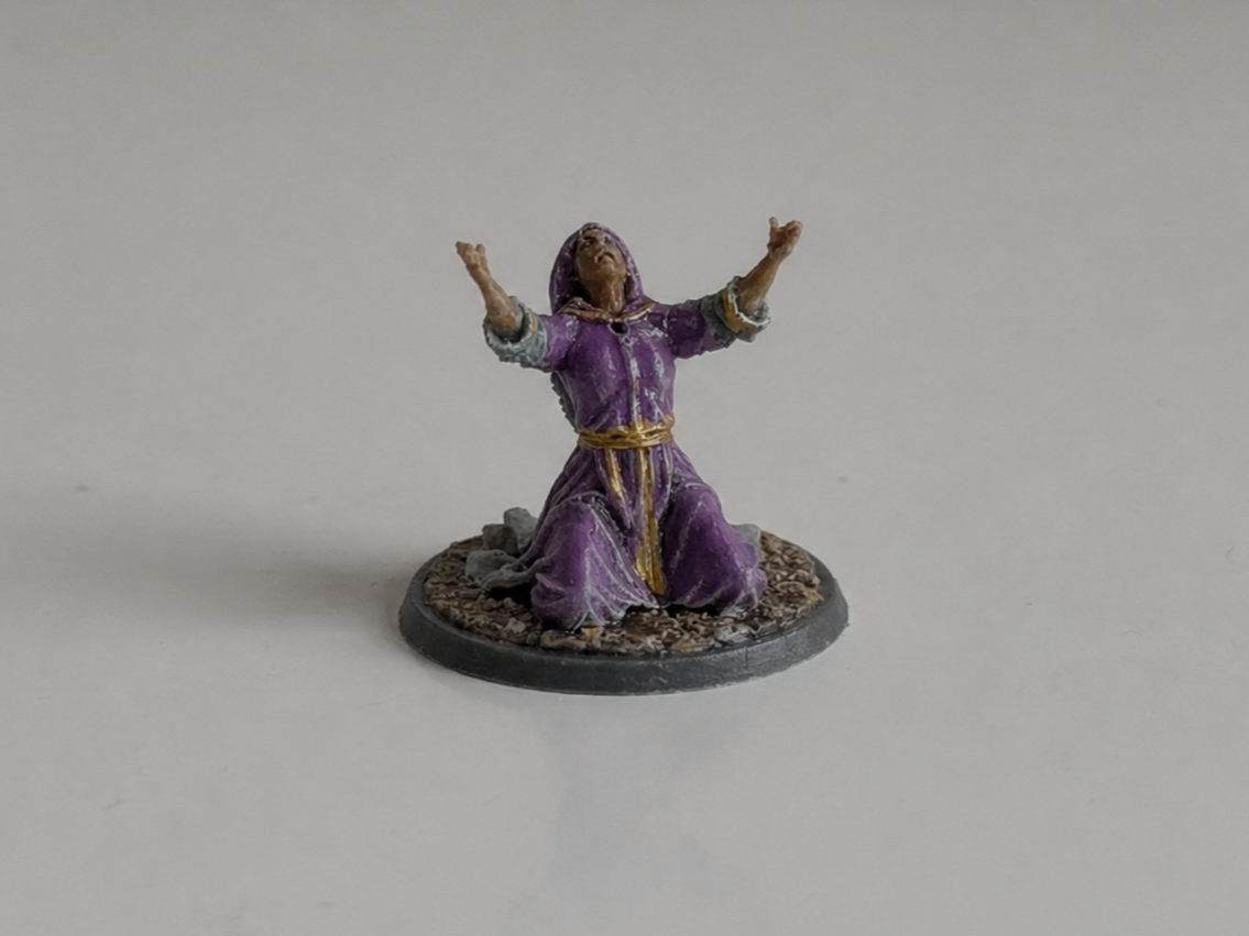 Begger / screaming - Female DND miniature