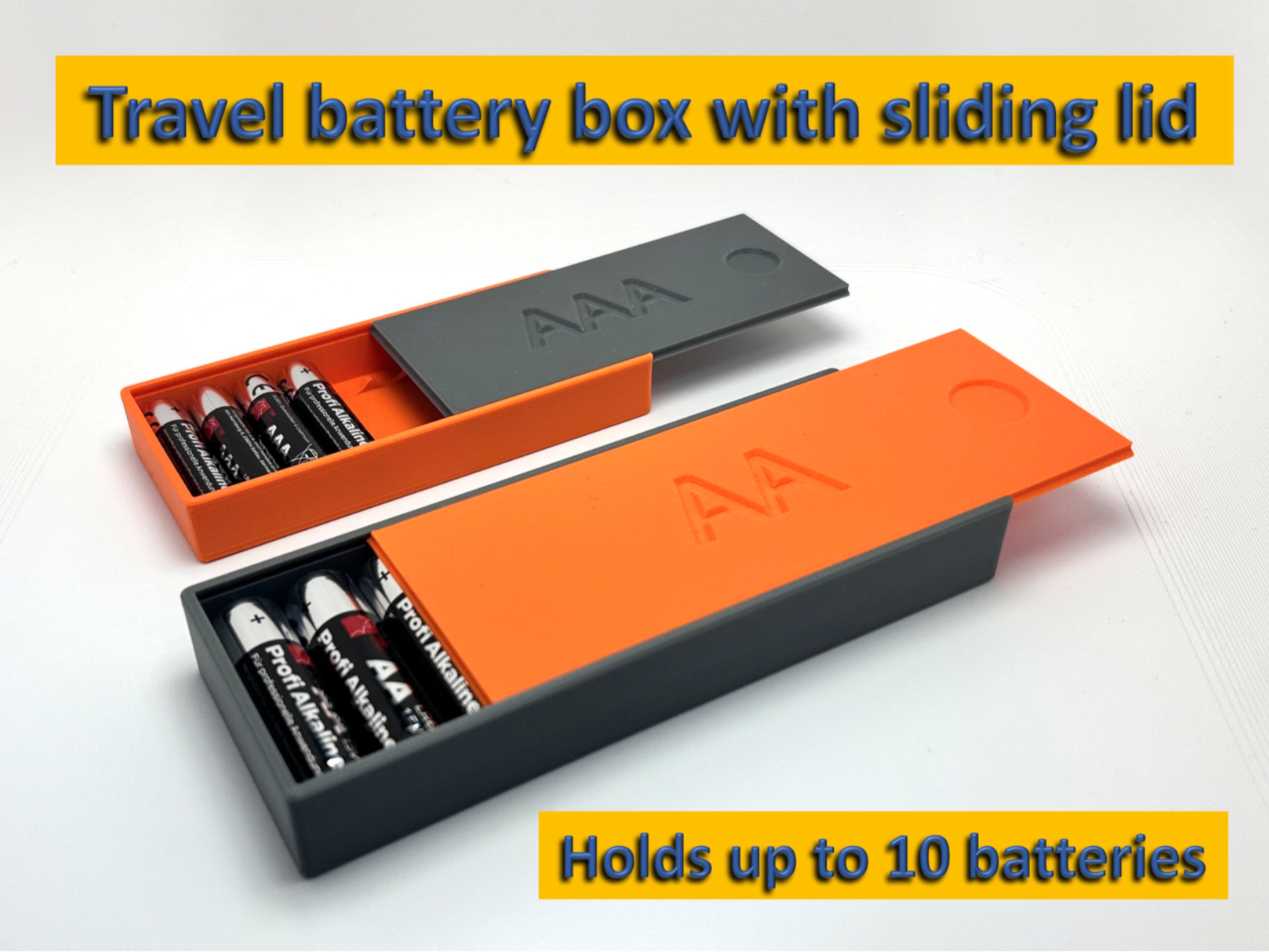 Reise-Batteriebox AA und AAA,10 Batterien