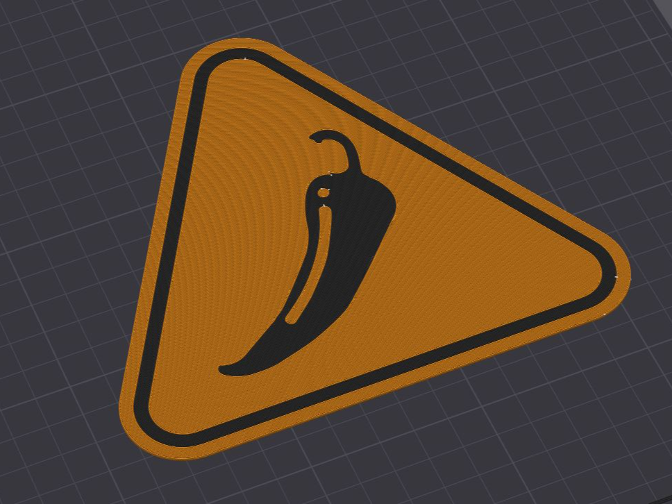 Warning Chilli sign