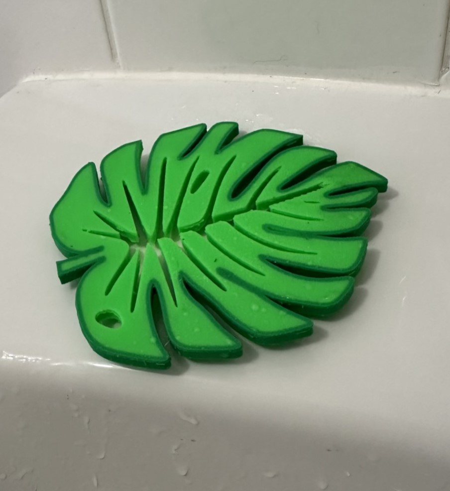 monstera leaf soap dish