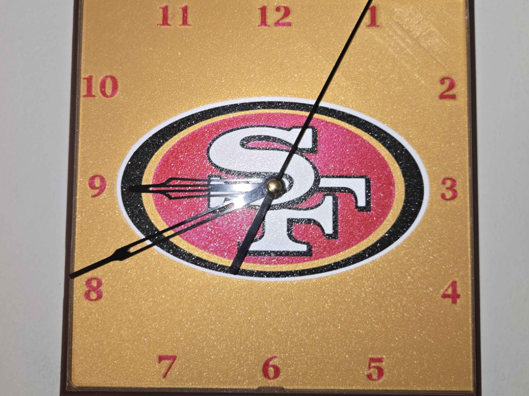San Francisco 49ers Clock Face