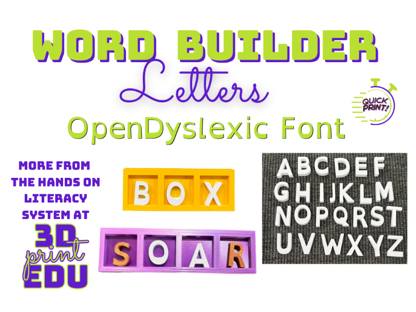 Word Builder Letters | OpenDyslexic Font