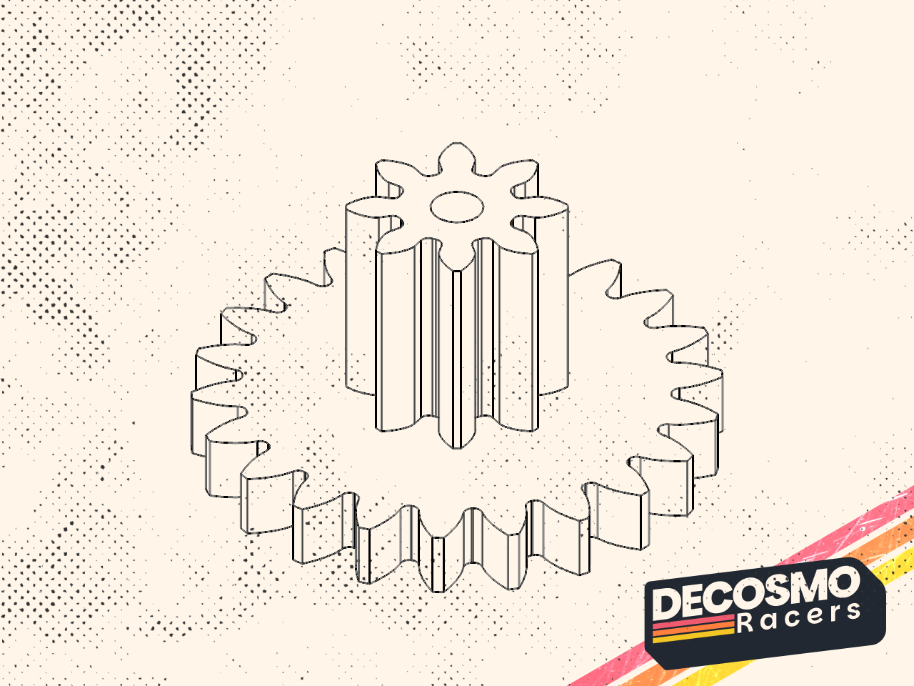Compound gear 8T 22T (MB-NB-CG8T22T-V1)