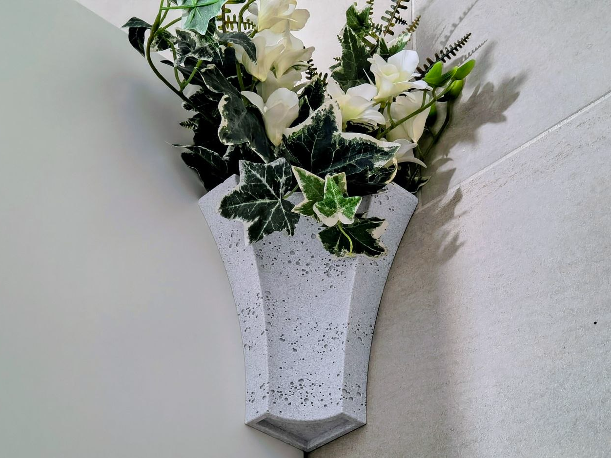 CornerStone Travertine Wall Planter