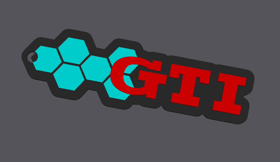VW Golf Honeycomb GTI Keychain