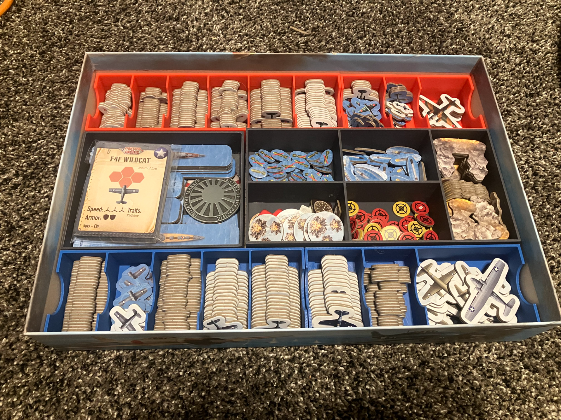 Fighters of the Pacific Board Game Custom Trays