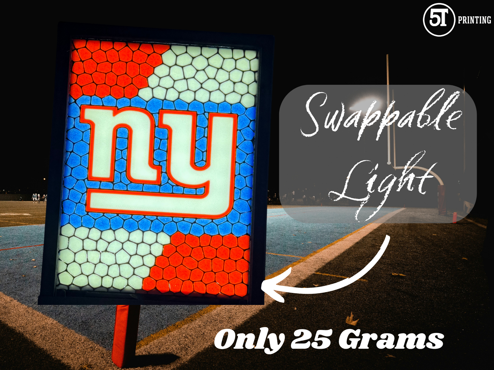 New York Giants Stained Glass Light Box
