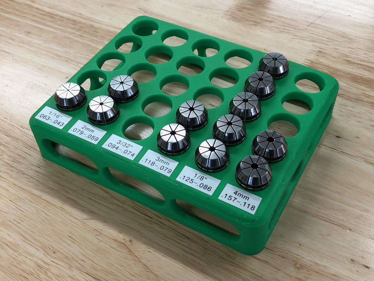Stackable ER20 Collet Rack