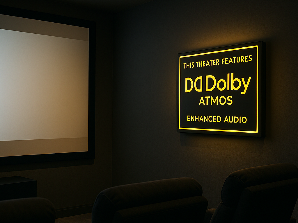 Dolby Vision - Atmos Home theatre light box sign