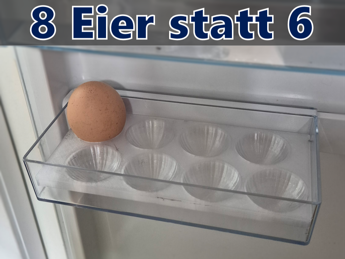 Eiereinsatz Ablage Türfach Kühlschrank für 8 Eier