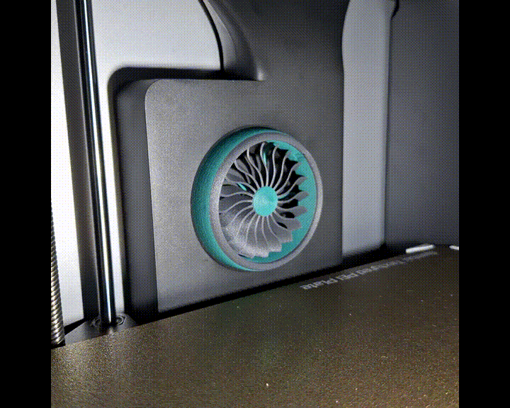 Rotating Aux Fan Cover "Turbofan" jet engine style