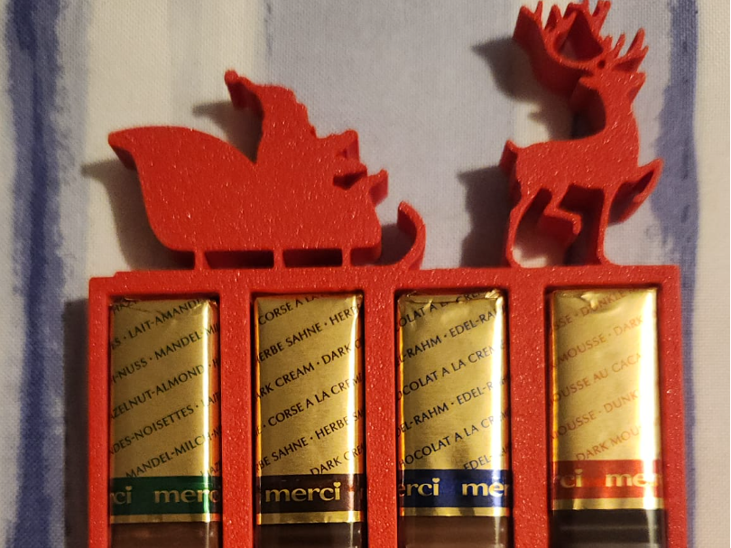 Merci Chocolate Holder X4 - Santa sleigh