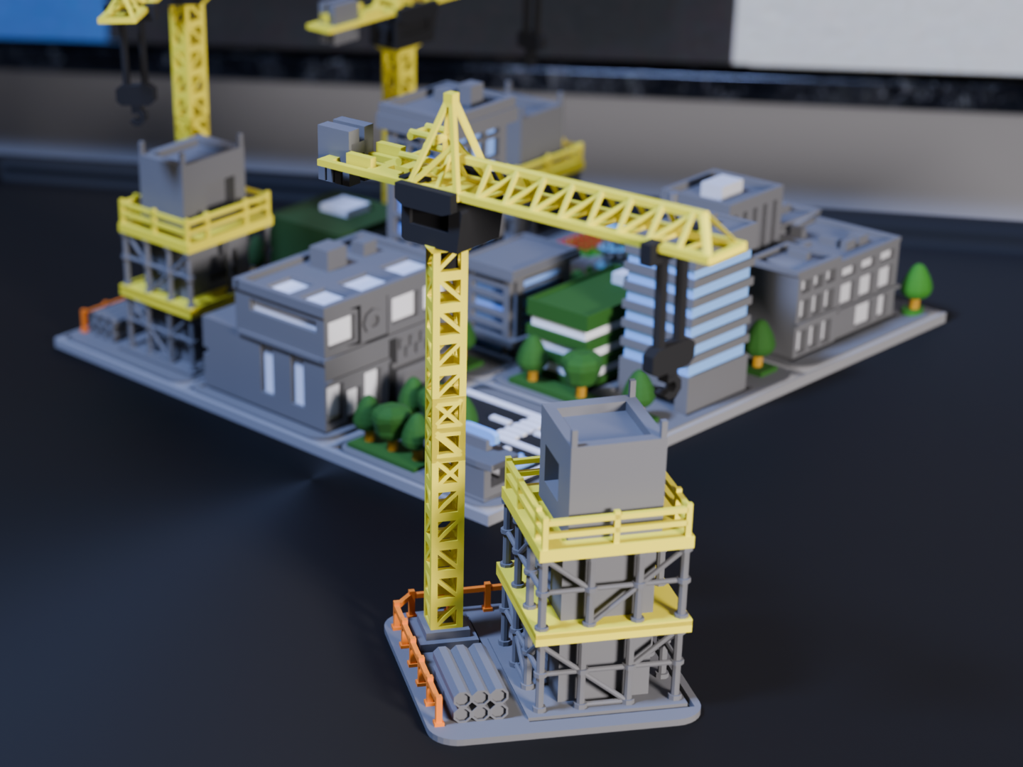 Mini Construction zone (2 tiles) - Modular Tile
