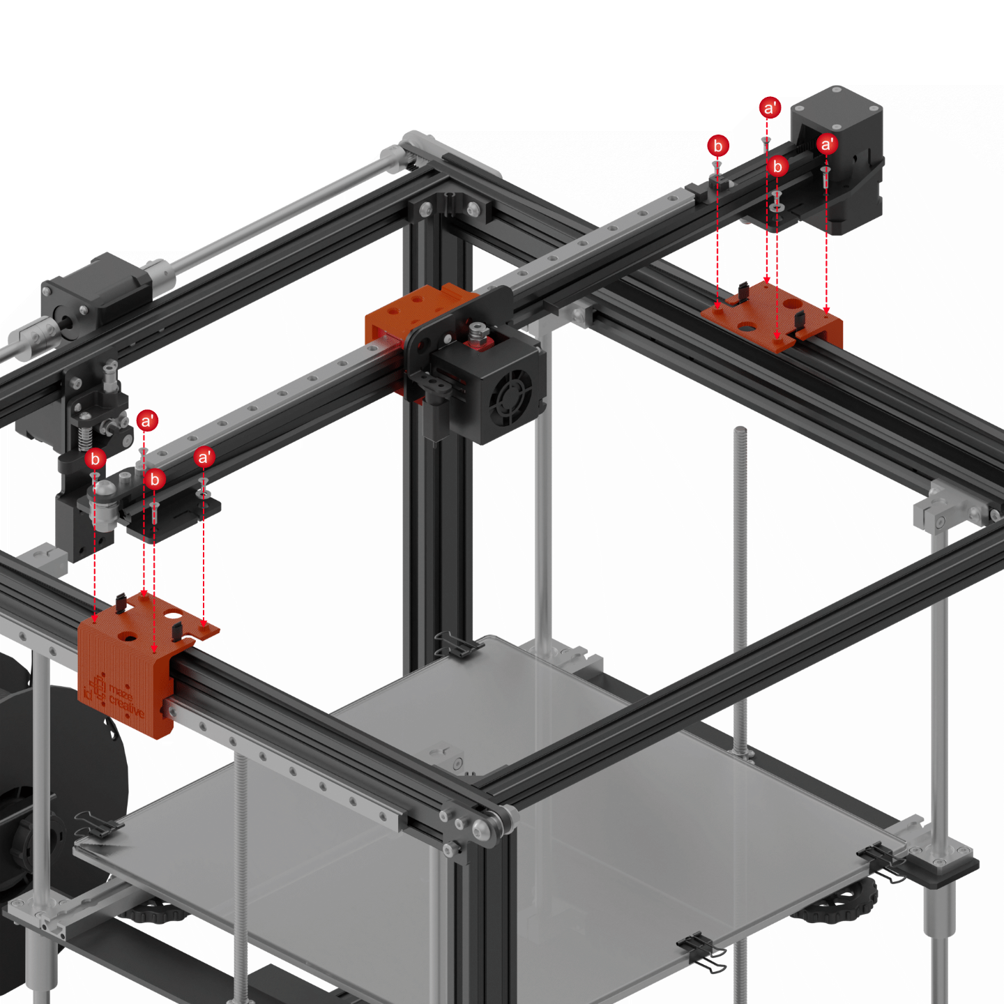 Ender 5/Plus linear Guide kit MGN12H