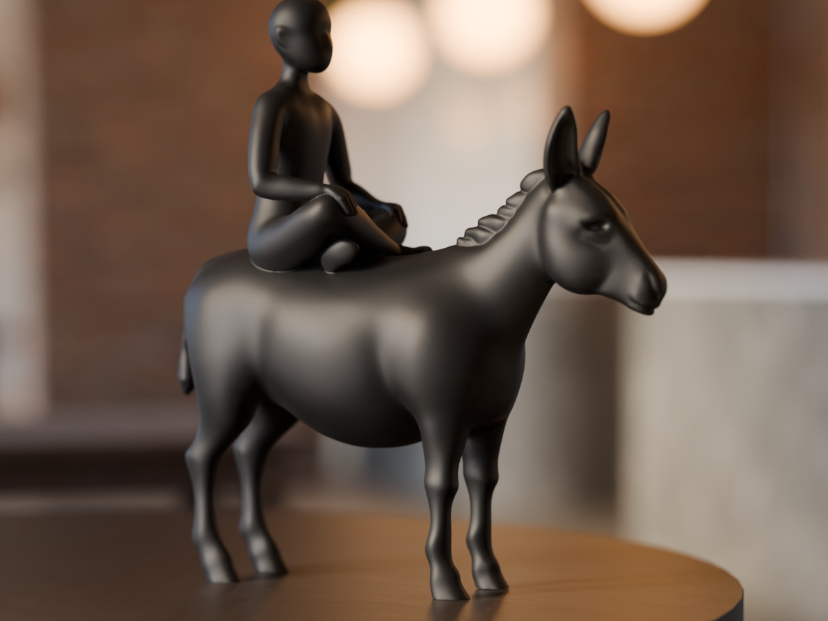 Silent Journey – Rider on a Donkey Figurine
