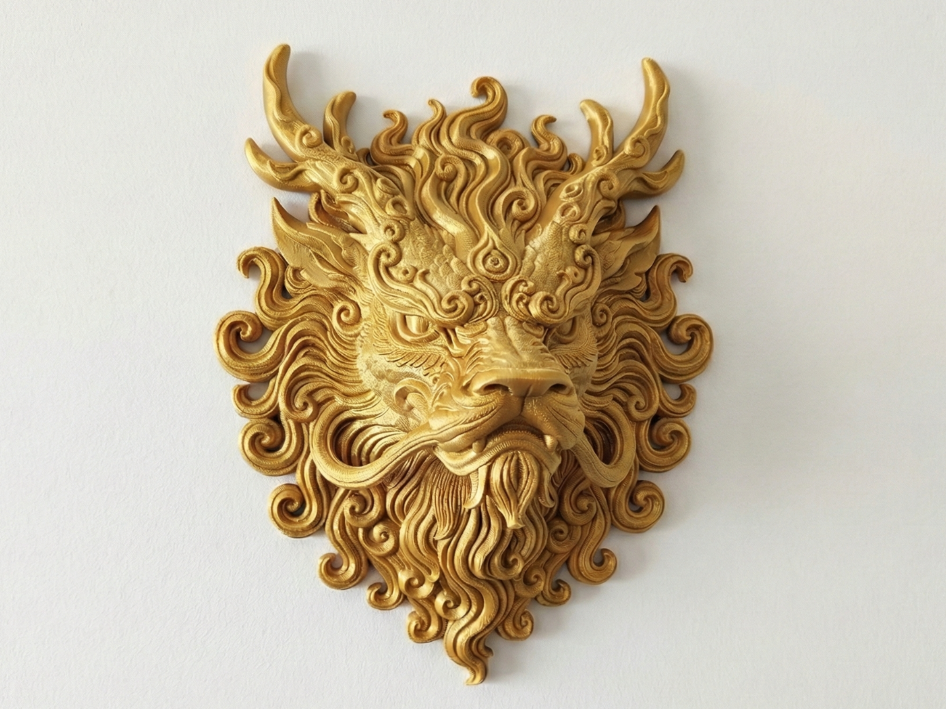 Qilin (Kirin), arte mitológico de pared