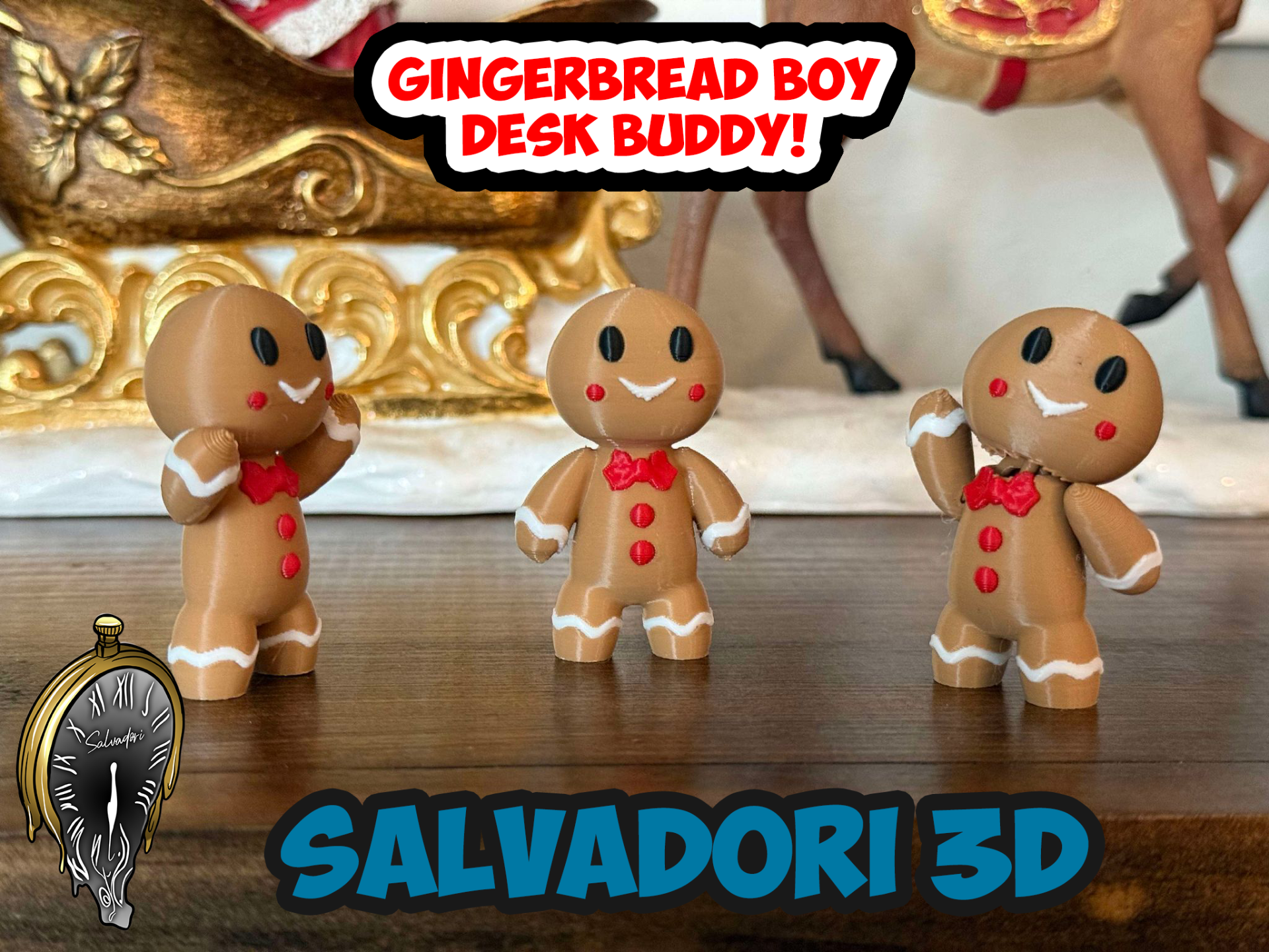 Gingerbread Boy Desk Buddy and Ornament