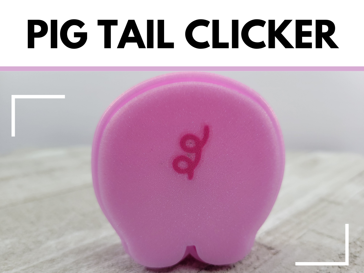 Piggy Tush Pig Tail Clicker Fidget Toy