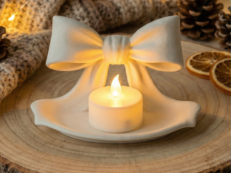 Coquette Bow Tea light Holder Cozy Holiday Decor