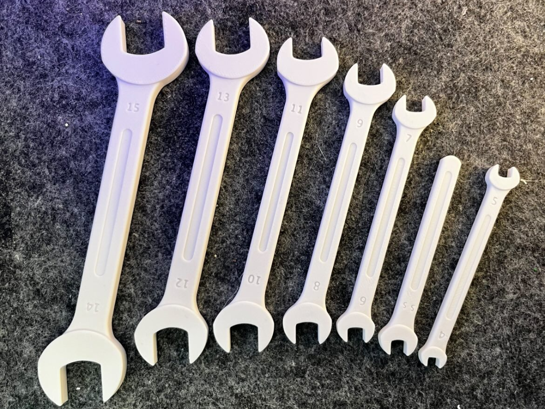 Open Wrench Set – Sizes 4mm to 15mm