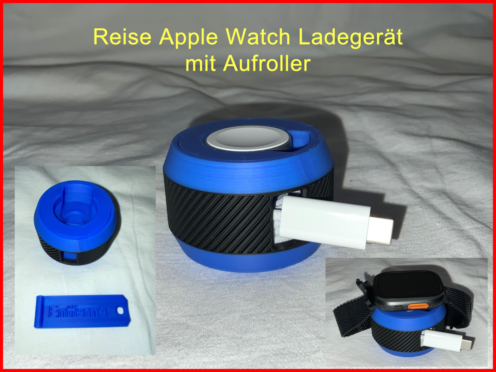 Reise Ladegerät mit Aufroller Apple Watch