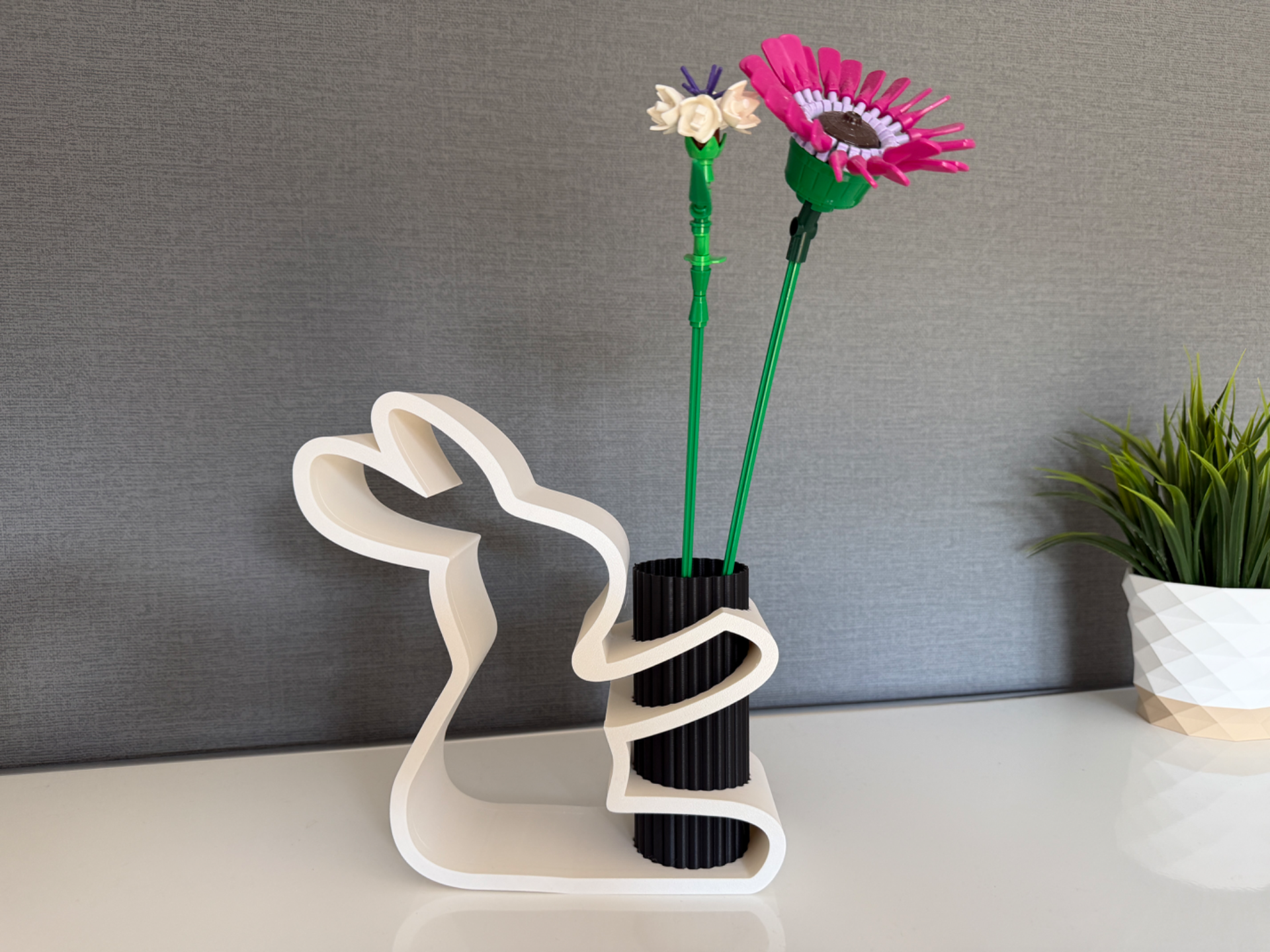 Modern easter bunny vase decoration