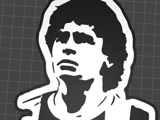Logo y llavero Diego Maradona chop milkshake jarra