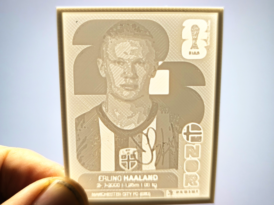 Cromo en 3D de Haaland (Album Panini 2026)