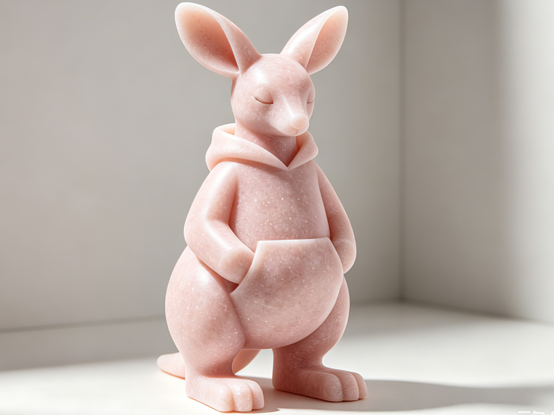 Cozy Hoodie Kangaroo | Cute Minimalist Desk Toy