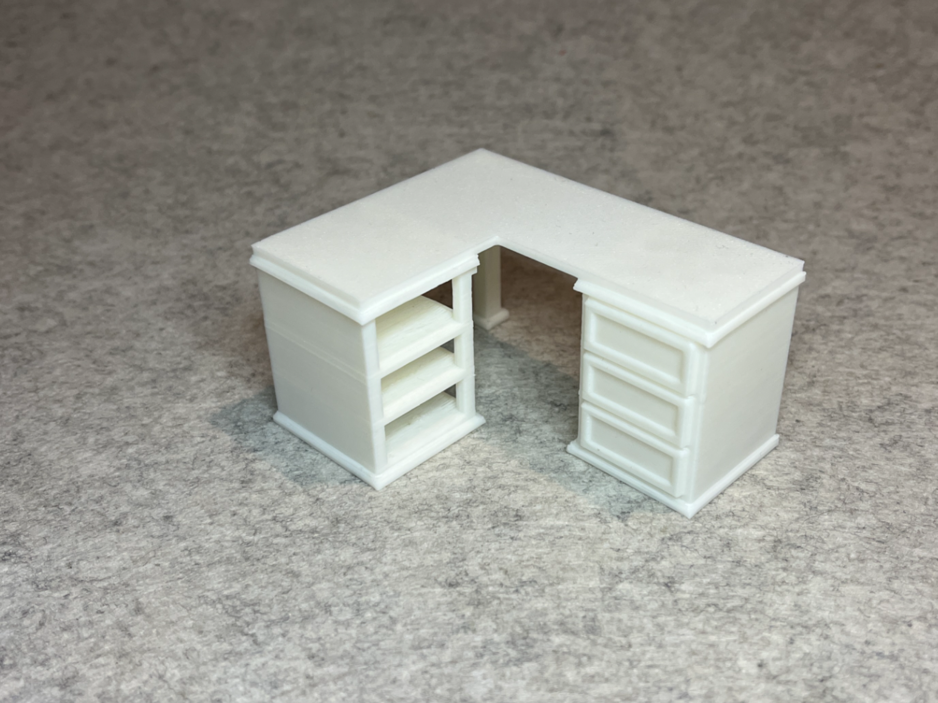 Dollhouse corner computer desk miniature