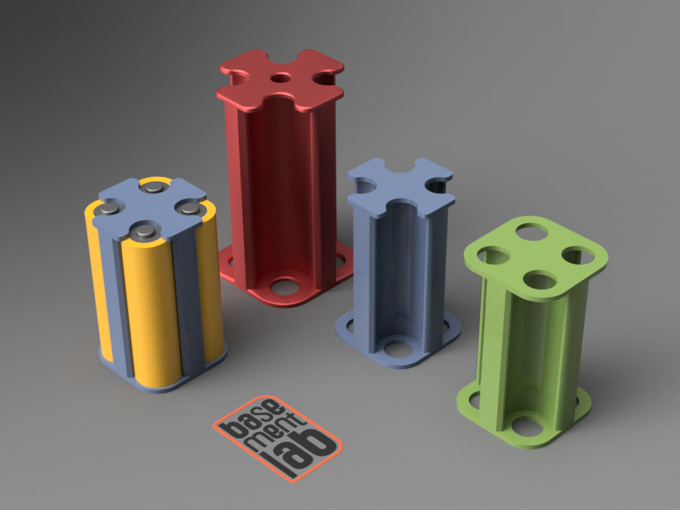 Battery Pack Holders 4x AA/18650