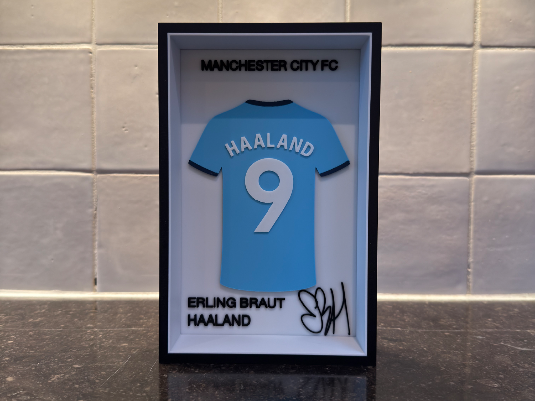 Erling Haaland - Manchester city FC - Jersey Frame