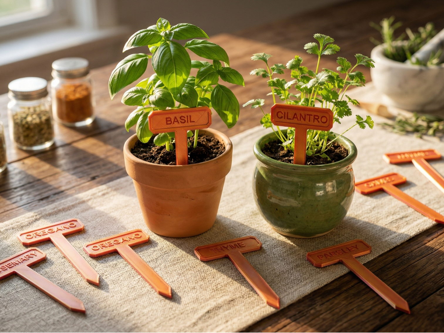 Copper Shimmer 3D Printed Herb Markers