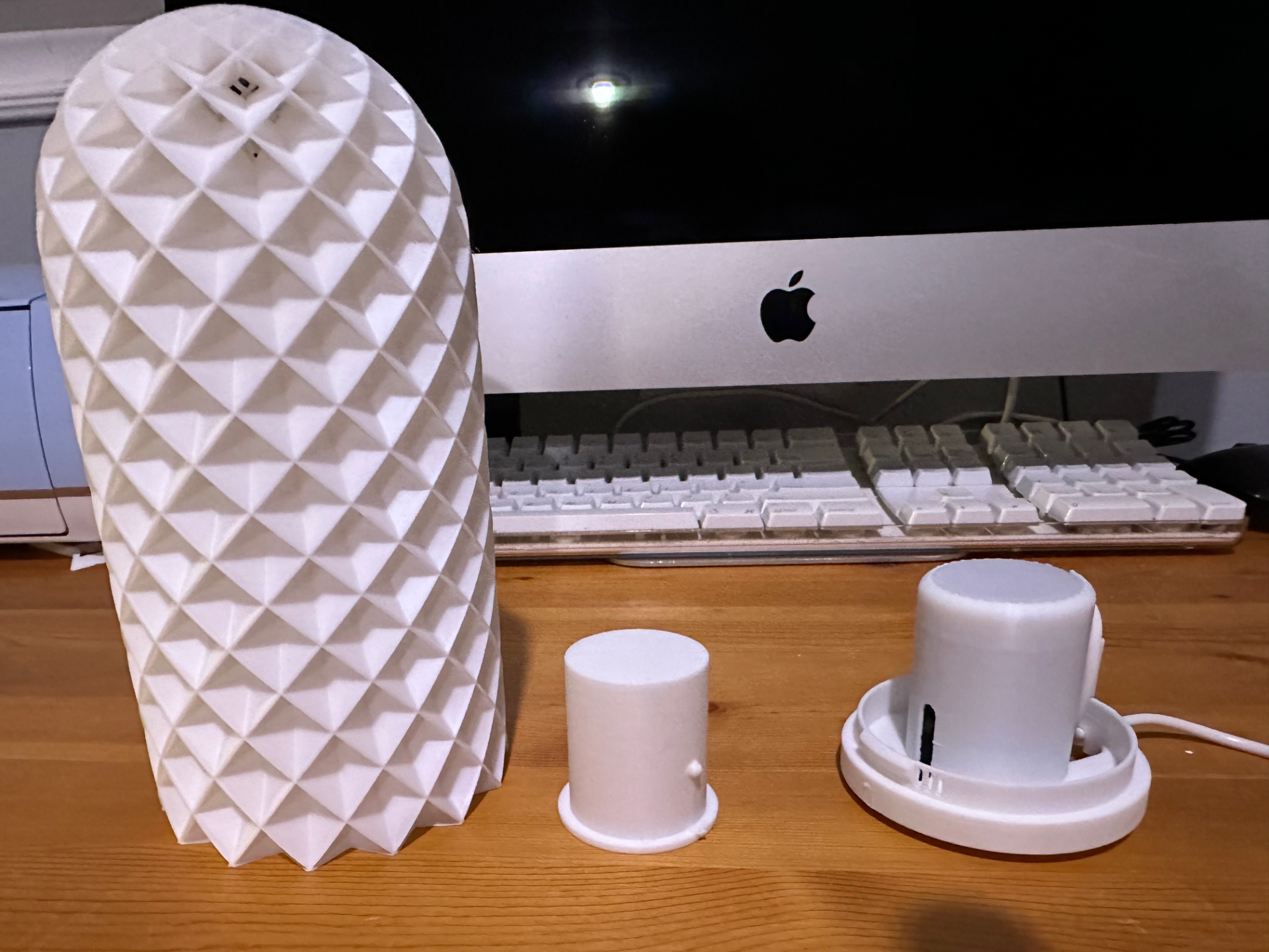 Modified Lamp base for Ikea Halvklart - Push on/off
