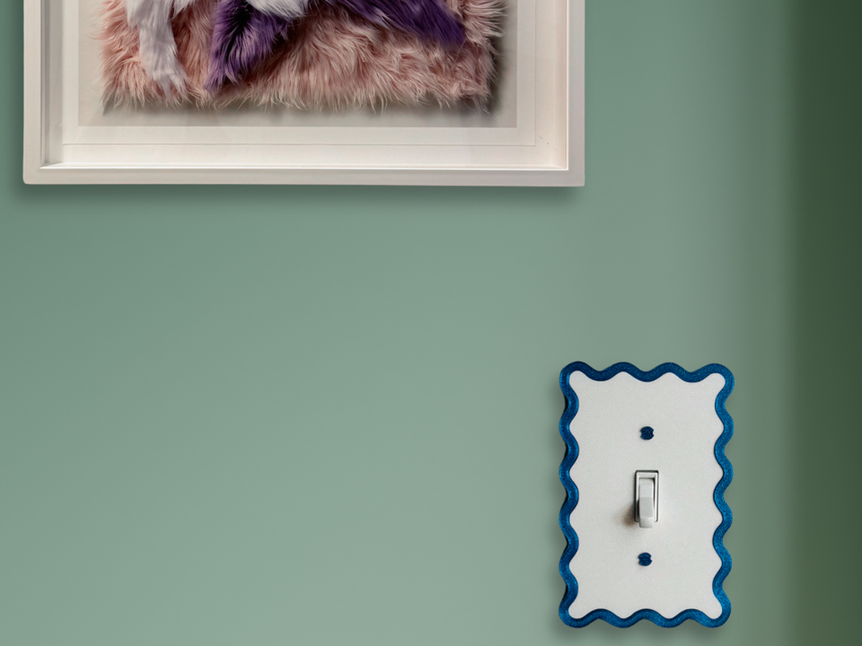 Wavy Edge Light Switch Plate - Single (No AMS)