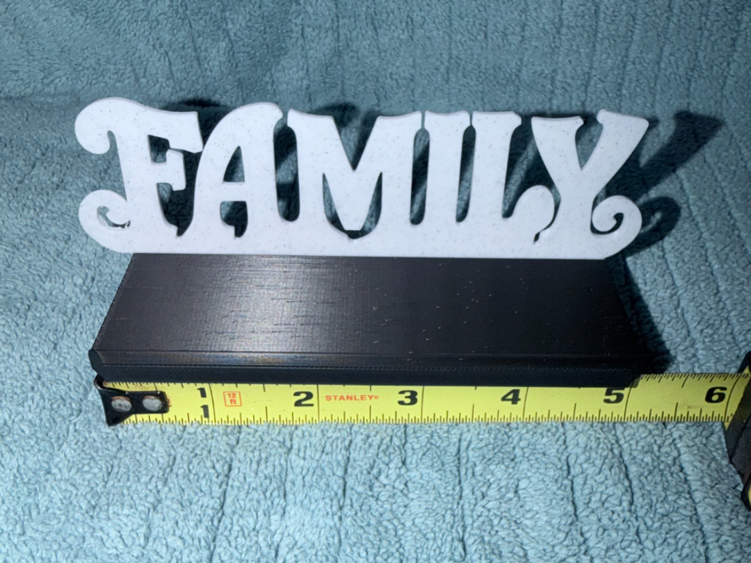 Wall Shelf With Family Text