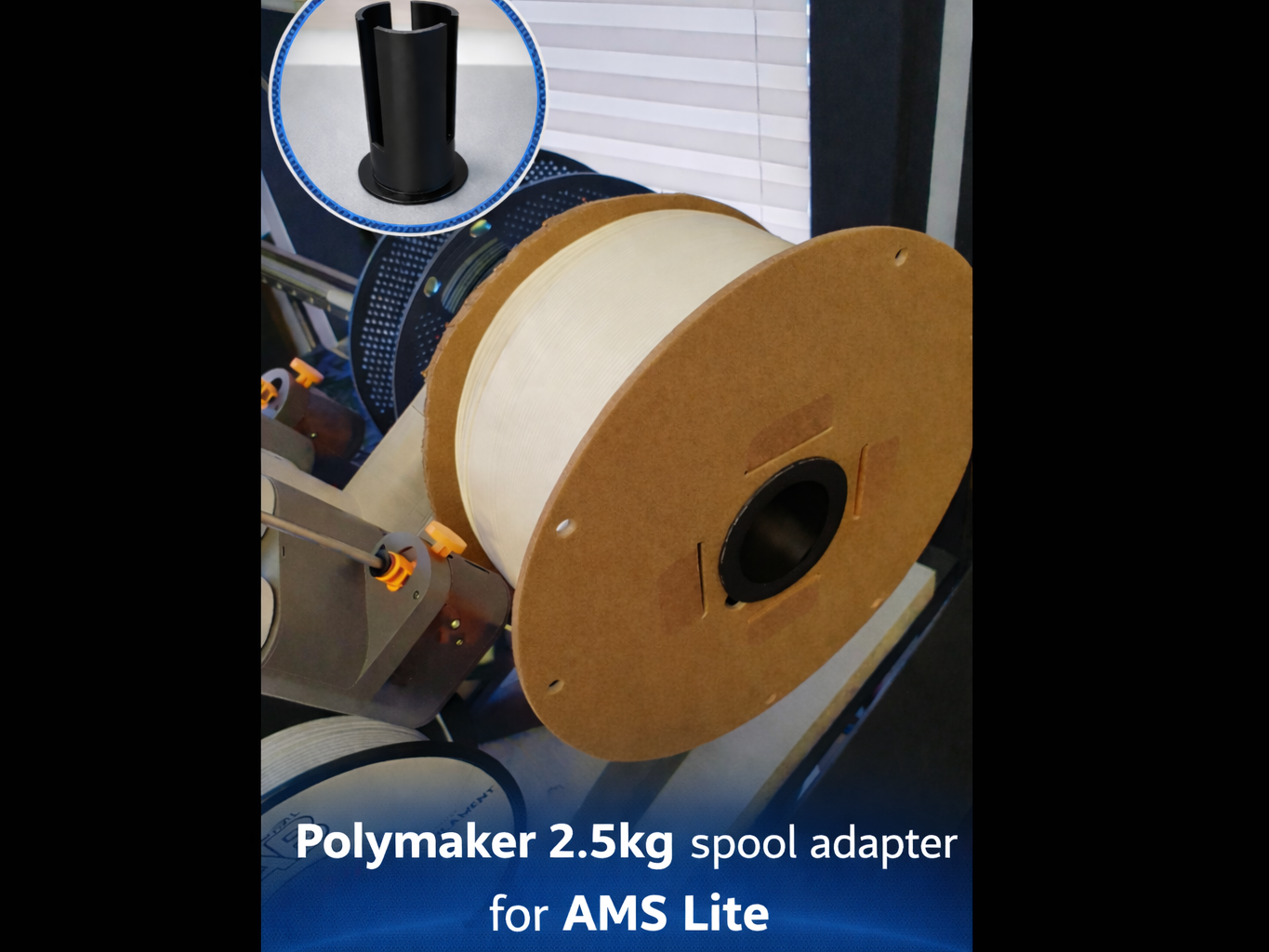 Polymaker Greeny+ 2,5k spool adapter for AMS Lite