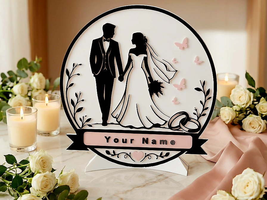 Custom Wedding Couple Sign|Personalized Name Decor