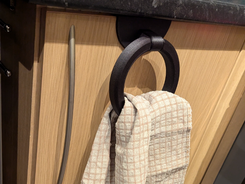 cabinet door towel ring (16mm to 22mm thick doors)