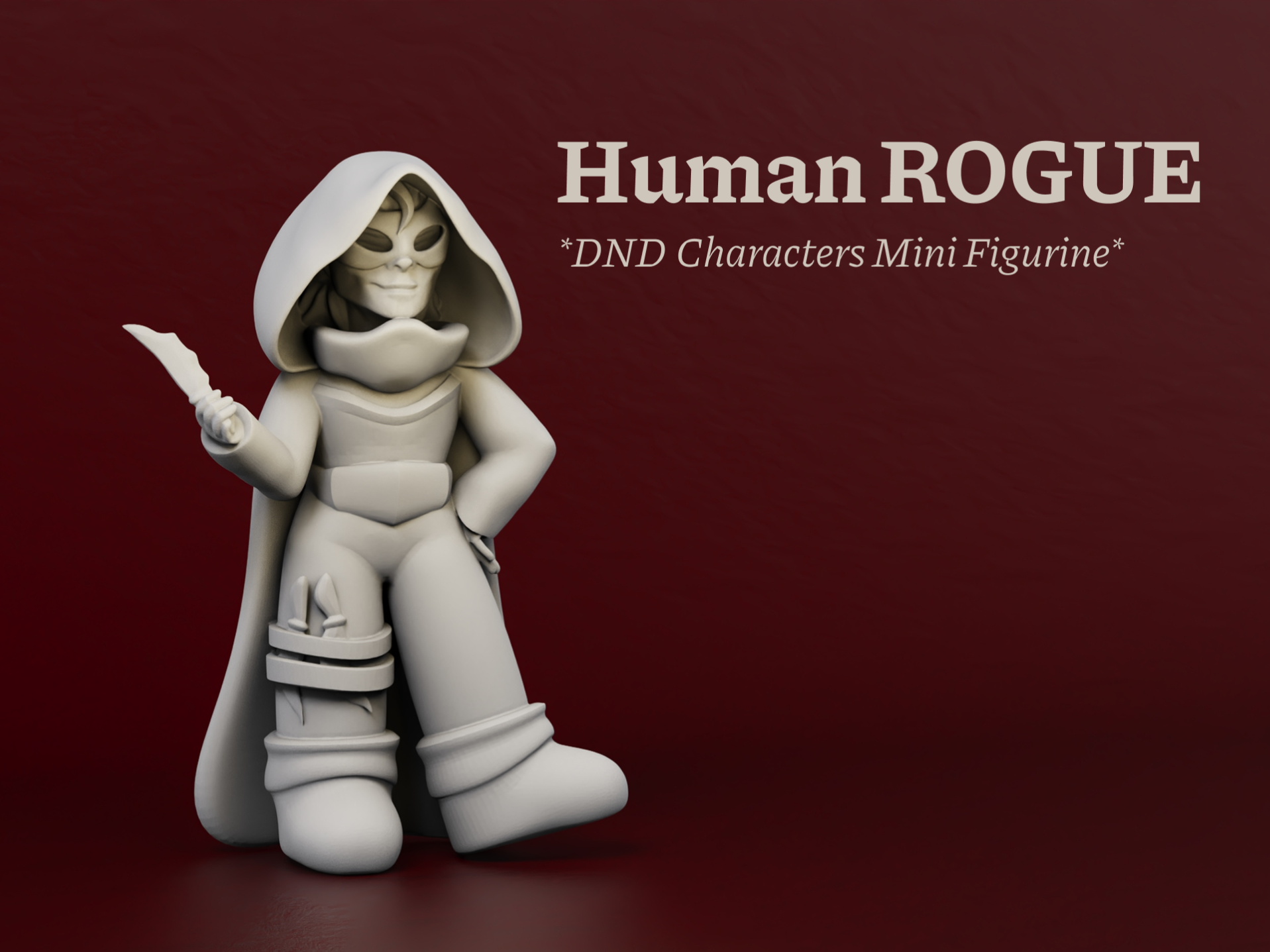 Human Rogue - DND Character Mini Figurine
