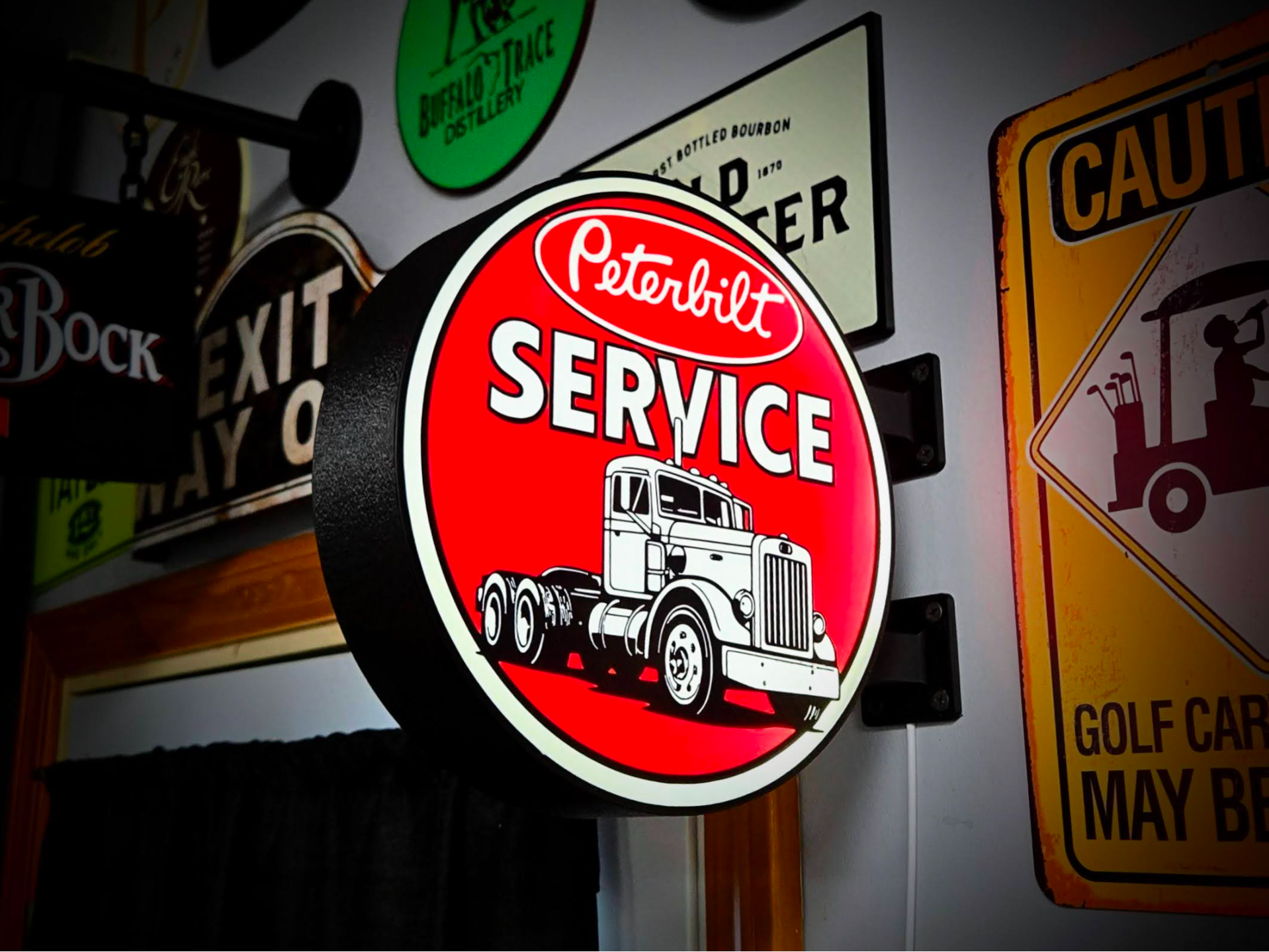 PETERBILT ~ 2-Sided Gas Station Lightbox Sign