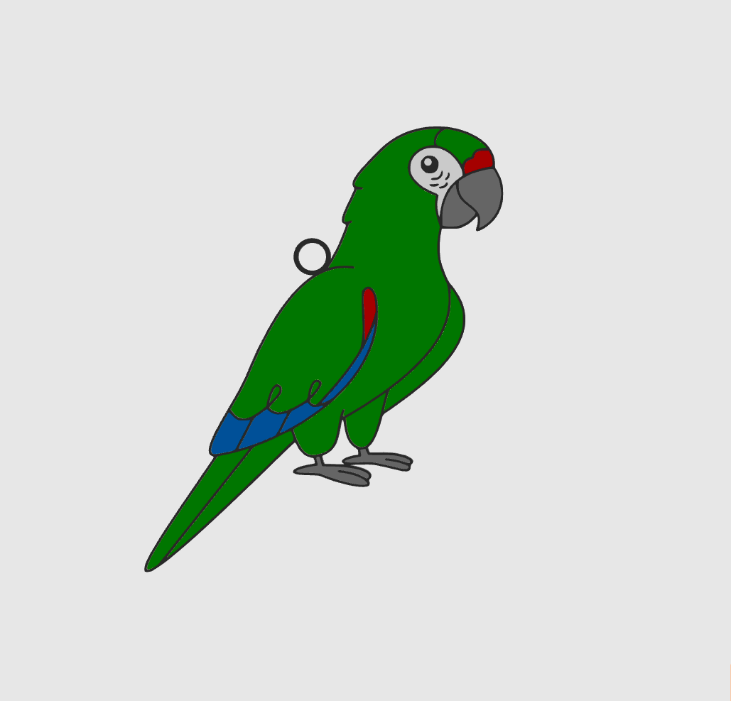 Mini Macaw Keychain