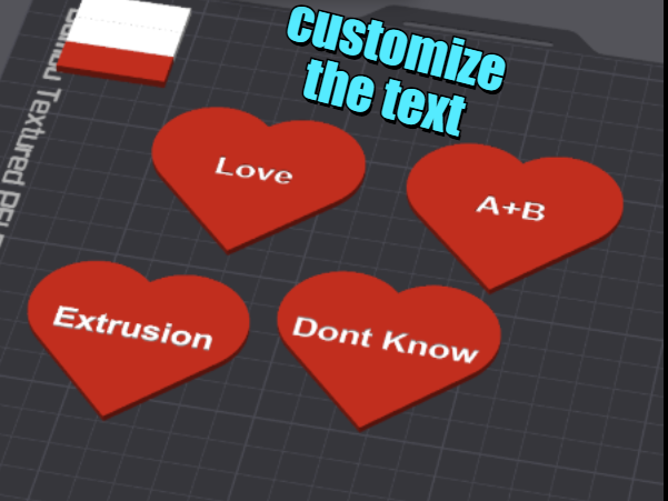 Customizable heart with your text