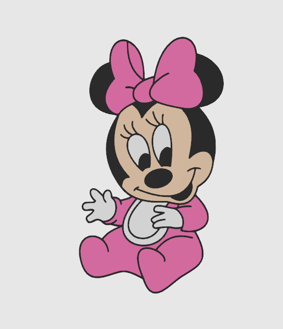Baby Minnie Mouse 2D art