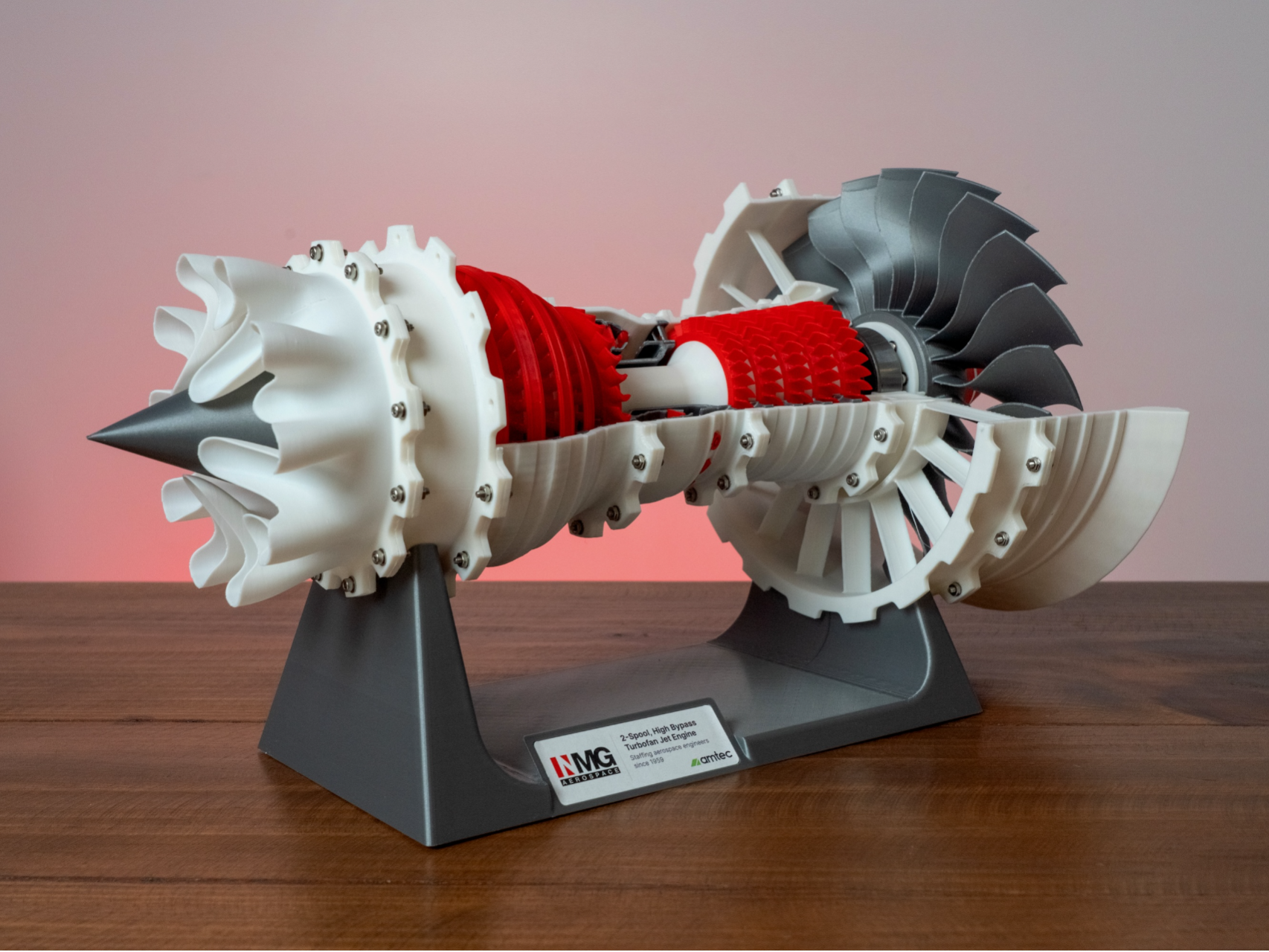 Jet Engine Stand with Label