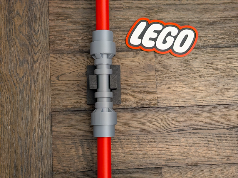 brick style Darth Maul dual lightsaber wall decor
